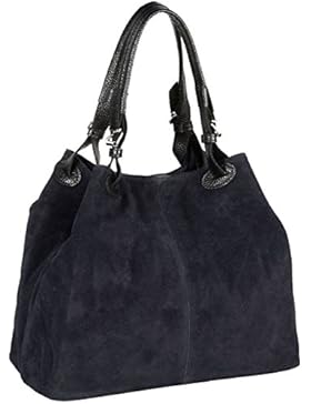 'Judy WILD' Schultertasche/ Henkeltasche/Umhängetasche aus Wildleder, 34x28x15 cm (B x H x T)