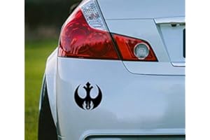 Richstar17 Autocollant en Vinyle pour Ordinateur Portable Motif Jedi Order Rebel Alliance Star Wars Width 10'' Noir