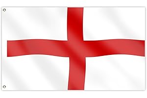 SHATCHI 5ft x 3ft National Flags Events Pub BBQ Decorations for Rugby Cricket Football Sports 2023 World Cup Banner Fan Support Table Cover, Polyester, England