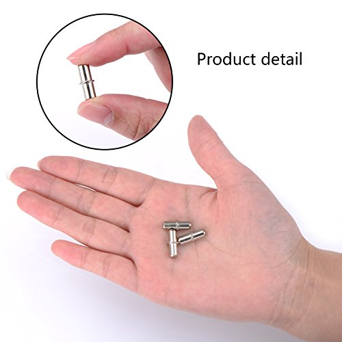 Outus 5 mm Metall Regalstütze Pin Bodenträger Geteilte Regalstifte 50 Packung für Schrankmöbel mit Aufbewahrungsbox - 6