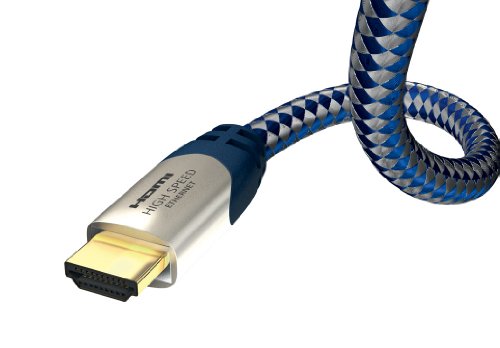 In-akustik Premium – High Speed HDMI Kabel mit Ethernet, HDMI 2.0, Blau/Silber, 3m - 3