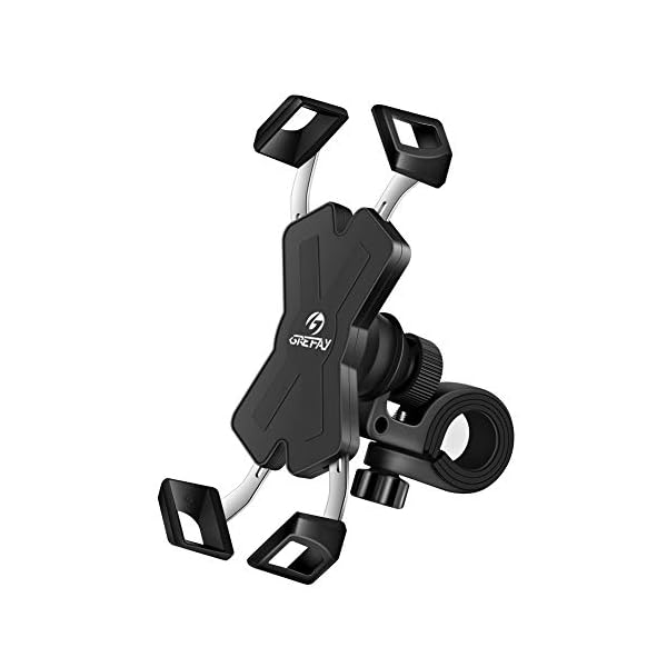Grefay Fahrrad Handyhalterung, Edelstahl Motorrad Fahrrad Lenker Handy Halterung Mit 360 Drehen für 4.0-7.0 Zoll Smartphone – Bild 3