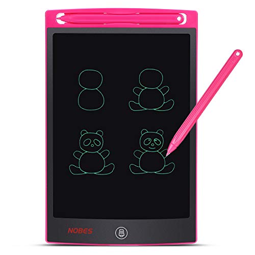 SCRIMEMO Tableta de Escritura LCD, Tablero de Dibujo Gráfico Electrónico Pizarra Magica LCD Juguetes Educativo para Niños Oficina de la Escuela en el Hogar (8.5 Pulgadas, Rosa)