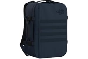 CABINZERO "MILITARY 28L" ULTRA LIGHT CABIN BAG With LUGGAGE TRACKERS. NAVY, grantowy, jeden rozmiar