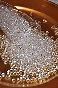 Flomans® - Dekosteine klar Diamanten 6mm 1000 Stück Acryl Tischdeko Hochzeit