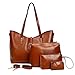 Produktbild Mode Retro Mutter Tasche 4 Stück Set Wild Big Bag Handtasche Schulter Messenger Bag