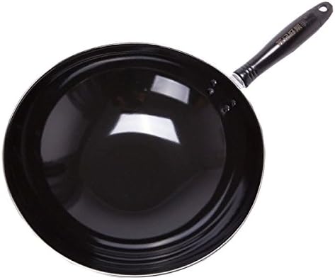 XLZYQ 12.5 Inch Antirust Wok Environmental Health Uncoated Gas Special Wok Enamel Pot