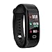Produktbild St13 Fitness Tracker Smart Armband Activity Tracker Pulsmesser, Wetterwarnung, Anrufalarm und auflegen, Automatische Schlafüberwachung (schwarz)