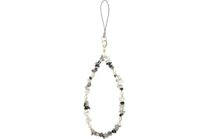 OFFCUP Dragonne Telephone Portable, 1PCS Chaîne Téléphone Portable Charme De Téléphone, Anti-Perte Bohème Longe de Téléphone, Cristal Naturel Bracelet Telephone avec Perles