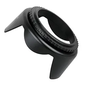 SHOPEE 49 mm Digital Tulip Flower Lens Hood for Sony Cameras (Black)