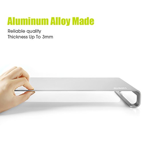 Suaoki IPS-Z05B Aluminum Monitor / Notebook Ständer Schreibtischregal für PC, iMacs, Macbooks und Laptop Silber - 6