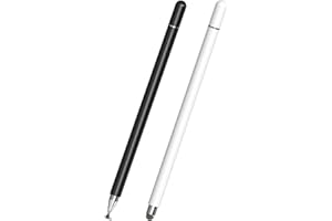 SENKUTA Stylus Pen for touchscreen, 2 in 1 Tablet Pen iPad Pen for All Tablets, Mobile Phone, Apple iPhone, iPad, Samsung, Surface, Lenovo, Xiaomi, Chromebook, Acer, Android iOS etc. Black & White