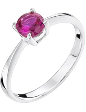 Jo for Girls Solitär-Ring Sterling-Silber 925 Zirkonia Rosa