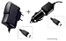 Produktbild Ladekabel Set für HTC Touch Pro Ladegerät-Netzteil 230V + KFZ-Ladekabel 12V
