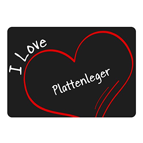 Preisvergleich Produktbild Mousepad Modern I Love Plattenleger schwarz
