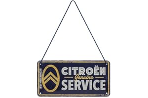 Nostalgic-Art Targa da Appendere Citroen – Service – Idea Regalo per Accessori per Auto, in Metallo, Design Retro per Decorazione, 10 x 20 cm