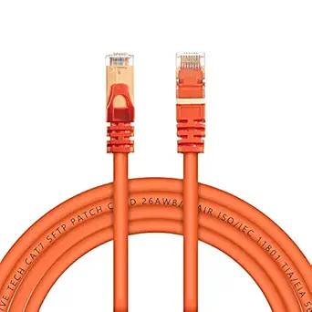 Live Tech Enzo CAT7 3 Meter Ethernet LAN Cable 10 Gigabit 600Mhz Speed SFTP 26AWG 7 * 0.12mm Bare Copper Patch Cord with Gold Plated RJ45 50U Connector for Modem Router PS3 PS4 CCTV- 9.8 feet cable