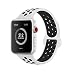 Produktbild jwacct Apple Watch armband 42mm, Weiches Silikon Sport Ersatzarmband Uhrenarmband verstellbares Armband für iWatch Apple Watch Series 1/2/3 M/L Weiß/Schwarz