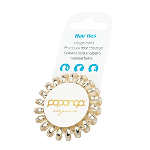Original Papanga® Spiralhaargummis, Elegance Edition, Größe: Small, Farbe: Golden Elegance