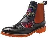 Luftpolstersohle Melvin & Hamilton Damen Amelie 44 Chelsea Boots, Blau (Crust Navy + Embr, Elast, Rook D Orange), 39 EU