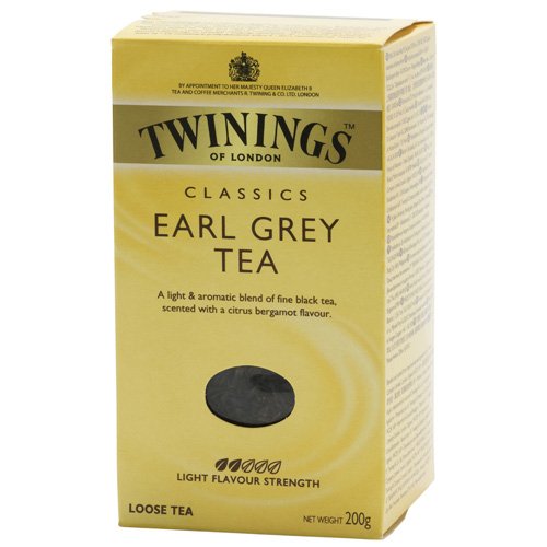 Twinings Earl Grey Té sin 200 g, 1er Pack (1 x 200 g)