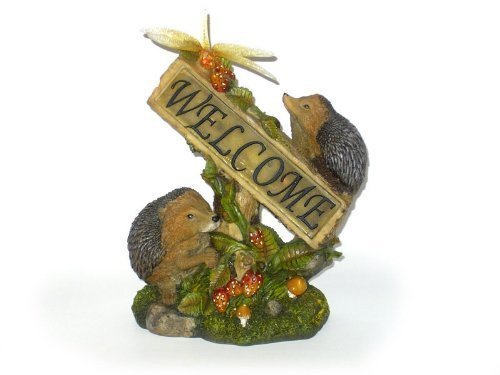 Preisvergleich Produktbild WELCOME - Igel, Libelle, Solarlicht