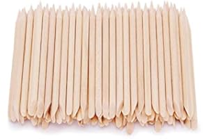 STALEKS PRO 100 piezas de Palos de Madera de Naranjo 7.5 cm para Manicura, Pedicura, Nail Art y Manualidades.