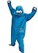 Produktbild SMITHROAD Jumpsuit Tier Karton Fasching Halloween Kostüm Sleepsuit Cosplay Fleece-Overall Pyjama Schlafanzug Erwachsene Unisex Nachtwäsche,blau, Gr. M