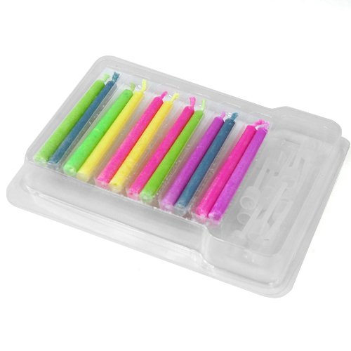 Accessotech 12 x Mehrfarbig Flamme Geburtstags Kerze Kerzen Engel Party Neuheit Dekorationen - 4