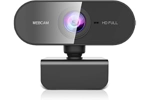 Webcam with Microphone&1080P HD Web Cam,Stand for PC/MAC/Laptop/Desktop, Wide Angle Web Cameras for YouTube,Skype,Zoom,Xbox One,Video Calling,Studying and PS4