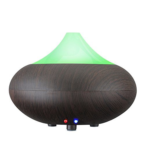 Patuoxun Aroma Luftbefeuchter für Studienbüro Schlafzimmer Wohnzimmer Badezimmer - (Schwarze Holzmaserung)