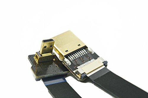 Neue schwarze FPV HDMI Kabel Micro Schnittstelle zu Standard-Schnittstelle für Gopro Sony A7SII A7RII A9 A6500 A6300 (eine umgekehrte Sockel A6000) 90 Grad DJI 80CM - 7