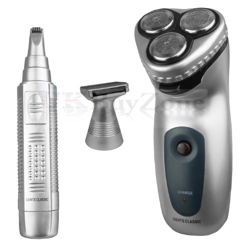 Mens Rechargeable Electric Shaver Nose Hair Ear Beard Trimmer Clipper Gift Set