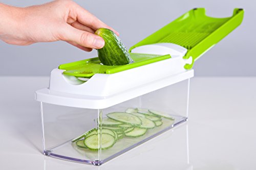 Nicer Dicer Plus- 13 tlg. grün TV Set. – NEU – Original – Genius inkl. 1 Profi-Schäler & Rezeptheft – 13 Teile - 3