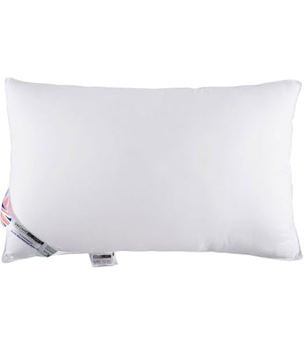 Homescapes Hypoallergenic Super Microfibre Pillow - 100% Cotton Cover, 48x74cm