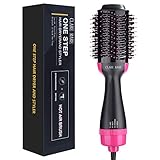 Hair Dryer Brush, One Step 4-in-1 Hot Air Brush, Hair Curler Hair Straightener Ionic Hair Brush, Blow Dryer Ionic Salon Hair, Reduce Frizz and Static Suitable for All hair(Black)
