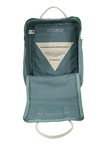 Ansvar II Rucksack aus Bio Baumwoll Canvas – Hochwertiger Damen & Herren Tagesrucksack aus 100% nachhaltigen Materialien – Wasserabweisend – Der erste Rucksack mit GOTS & Fairtrade Zertifikat - 4