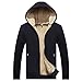Produktbild Dicker Winterjacke Herren Briskorry Männer Hooded Jacke Parka Kapuzenjacke Wärmejacke Reißverschluss Wintermantel Wärmemantel Strickjacke Mantel Outwear
