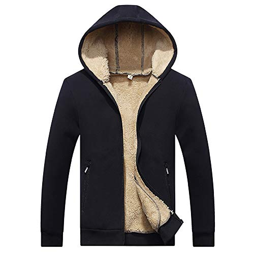 Preisvergleich Produktbild Dicker Winterjacke Herren Briskorry Männer Hooded Jacke Parka Kapuzenjacke Wärmejacke Reißverschluss Wintermantel Wärmemantel Strickjacke Mantel Outwear