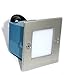 Produktbild TOP PREIS!!!! LED Wand-Einbauleuchte Wandstrahler Royal Edelstahl Blende eckig Kalt-Weiß neutralweiß 230V 1,5W IP54 Treppenlicht, Stufenlicht, Stiegen-Lampen Unterputz Montage