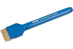 Draper Redline 200 x 38 mm Scutch Holding Chisel | Octogonal Shank Hand Tools | Impact Resistant Soft Grip | Comb Scutch | 00755