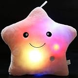 Rainbow Fox LED-Licht Bärentatze pink Plüsch-Kissen-Kissen Camping Reise weiches Kissen Weihnachts-Geschenk-Puppen