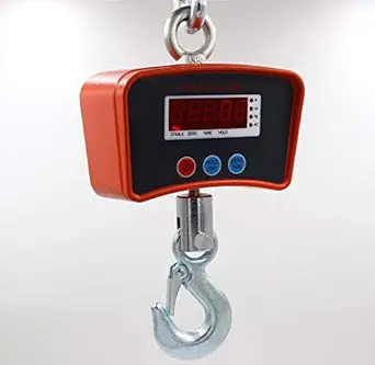 WeighTAJ 0.5 Ton/500 kg Electronic Crane Digital Hanging Scale Industrial Weighing (Orange)