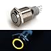 Produktbild Taster aus Metall mit LED gelb 16 mm 12 V 3 A für Auto