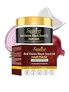 Spantra Red Onion Black Seed Oil Hair Mask, Reduces Breakage and Split Ends, Reduces Hair Thinning, Promotes Growth of Hair, 250 Gm