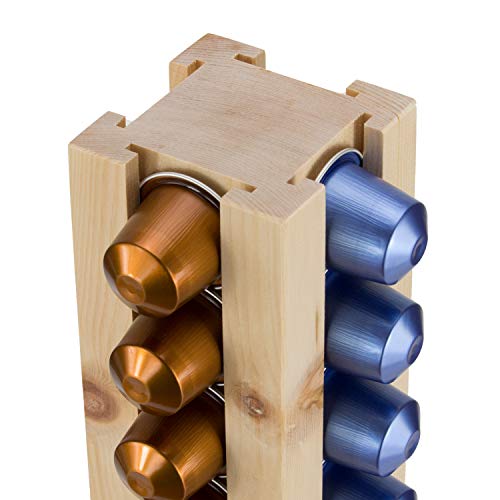 SJØRBEN Design Kapselhalter für 40 Nespresso® Kapseln aus Zirben Holz - 3