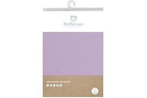Pirulos Sábana Bajera Ajustable 100% Algodón para Cochecito de bebé de 40 x 80 cm/Sábana Bajera 40cm Coche Bebé , Color Lila