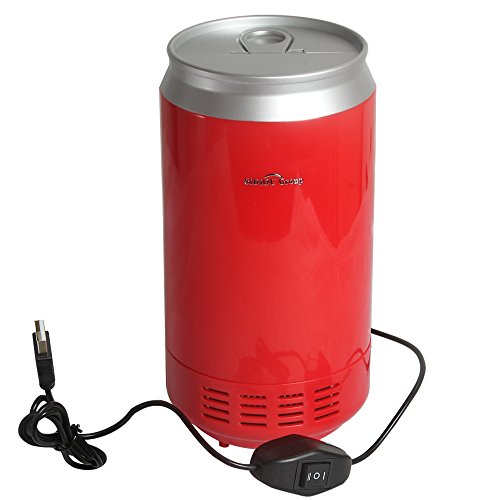 Sidiou Group Portable USB-PC Mini-Kühlschrank Kühlschrank kühles Getränk Getränkedosen Kühler & wärmer PC Gadgets Red - 8