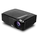 Excelvan RD-806 Proyector TV Digital (2800 Lúmenes HD, LED Multimedia Proyector, Cine Teatro Laptop HDMI, VGA, USB ,AV, TDT, 1280*800) - Negro