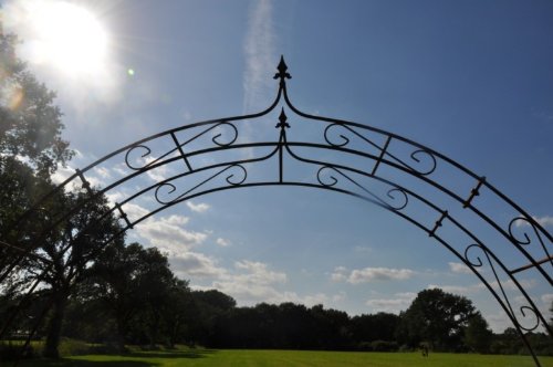 Rosenbogen aus Metall in 10mm Massiveisen! Breite: 200cm Rost / Roheisen - 3